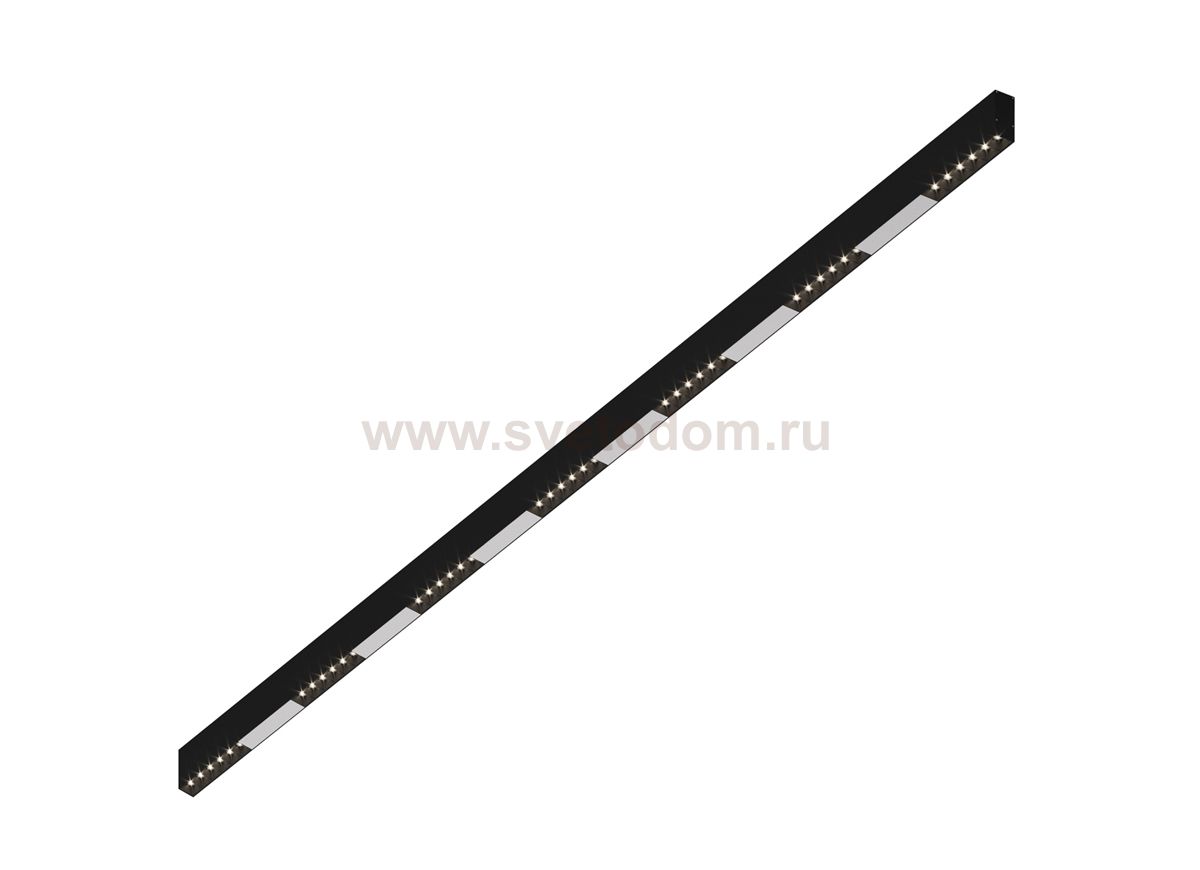 Donolux Led св-к накладной, 42W, 2002х32мм, H71,5мм, 3415Lm, 34°, 3000К, IP20, корпус черный, черные модули, белый декор, блок питания AC/DC 24V в комплекте