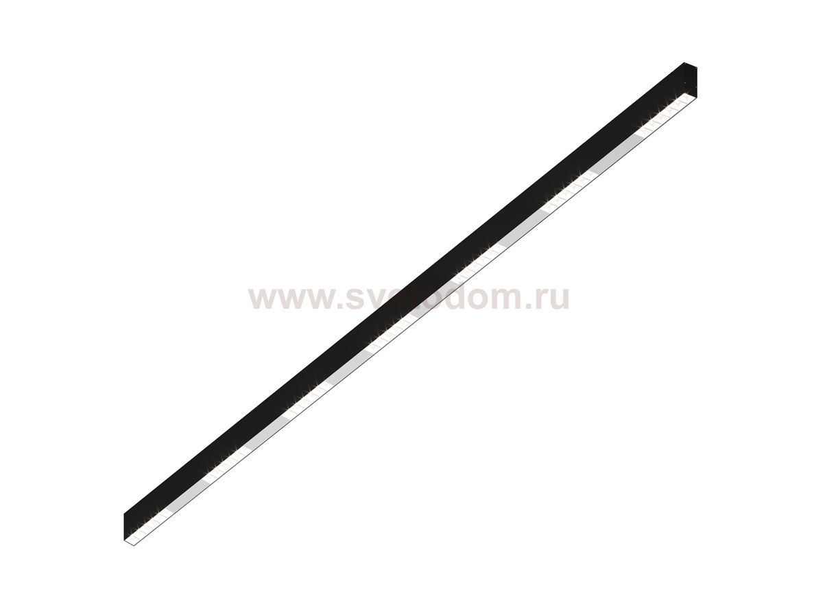 Donolux Led св-к накладной, 42W, 2002х32мм, H71,5мм, 3415Lm, 34°, 3000К, IP20, корпус черный, белые модули, белый декор, блок питания AC/DC 24V в комплекте