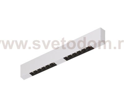 Donolux Led св-к накладной, 12W, 502х32мм, H71,5мм, 975Lm, 34°, 3000К, IP20, корпус белый, черные модули, белый декор, блок питания AC/DC 24V в комплекте