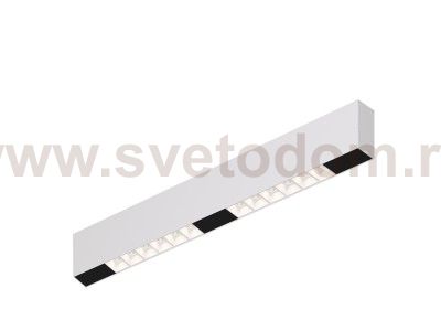 Donolux Led св-к накладной, 12W, 502х32мм, H71,5мм, 975Lm, 34°, 3000К, IP20, корпус белый, белые модули, черный декор, блок питания AC/DC 24V в комплекте