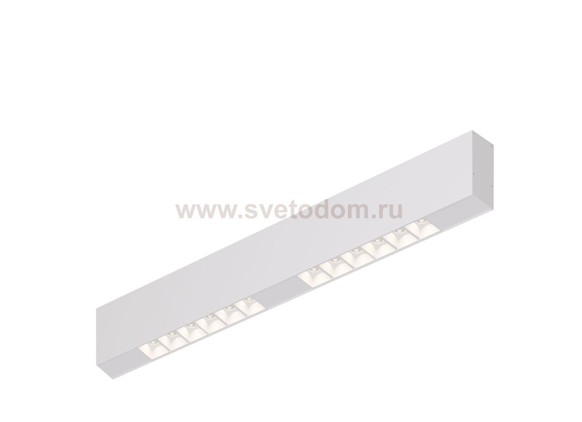 Donolux Led св-к накладной, 12W, 502х32мм, H71,5мм, 975Lm, 34°, 3000К, IP20, корпус белый, белые модули, белый декор, блок питания AC/DC 24V в комплекте