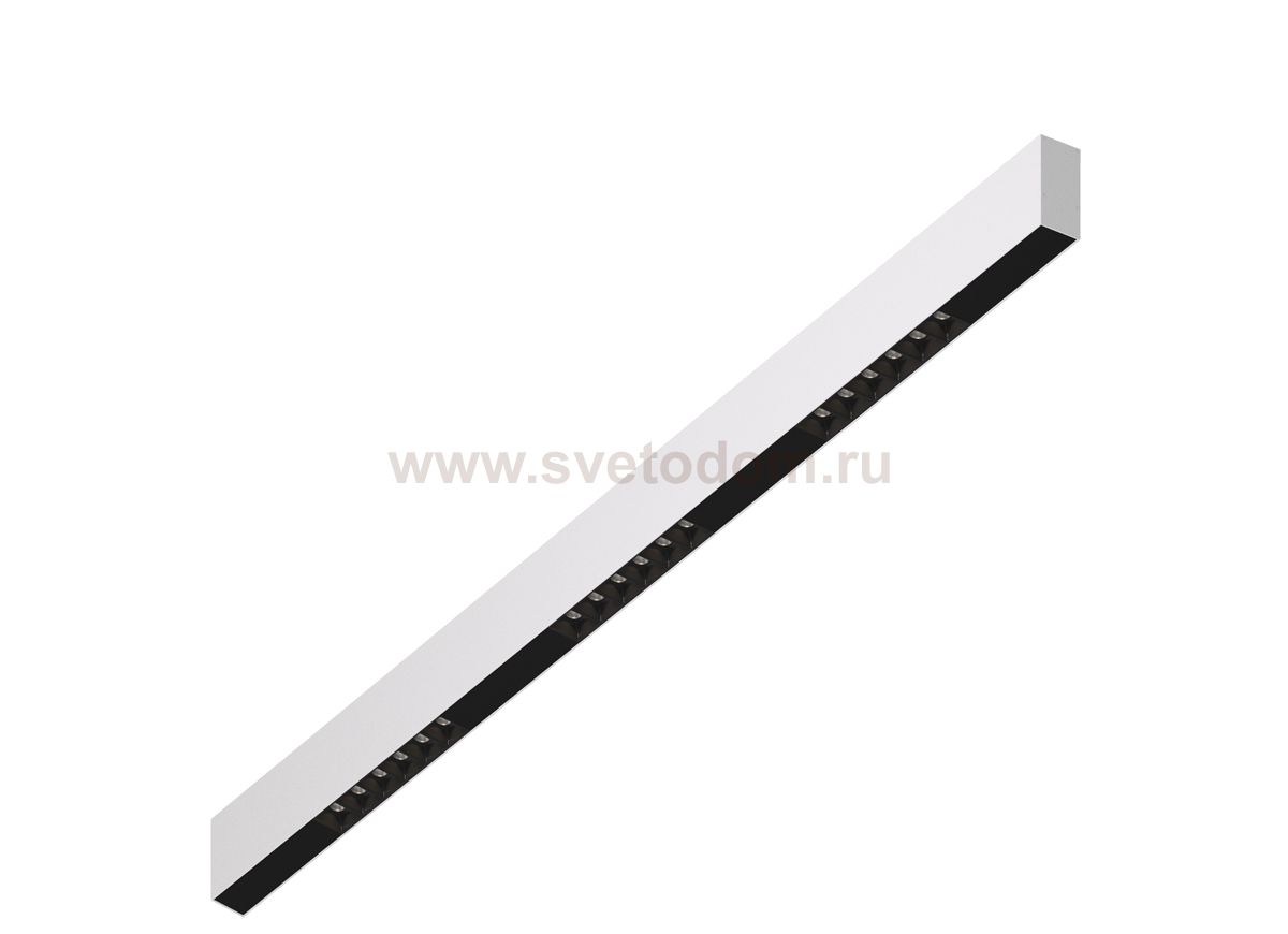 Donolux Led св-к накладной, 18W, 1002х32мм, H71,5мм, 1245Lm, 48°, 3000К, IP20, корпус белый, черные модули, черный декор, блок питания AC/DC 24V в комплекте