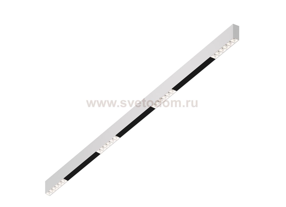 Donolux Led св-к накладной, 24W, 1502х32мм, H71,5мм, 1745Lm, 34°, 3000К, IP20, корпус белый, белые модули, черный декор, блок питания AC/DC 24V в комплекте