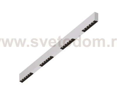 Donolux Led св-к накладной, 24W, 1002х32мм, H71,5мм, 1850Lm, 48°, 3000К, IP20, корпус белый, черные модули, белый декор, блок питания AC/DC 24V в комплекте