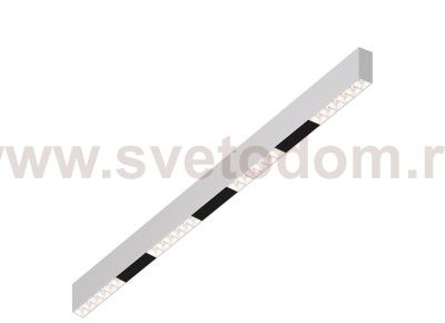 Donolux Led св-к накладной, 24W, 1002х32мм, H71,5мм, 1850Lm, 48°, 3000К, IP20, корпус белый, белые модули, черный декор, блок питания AC/DC 24V в комплекте
