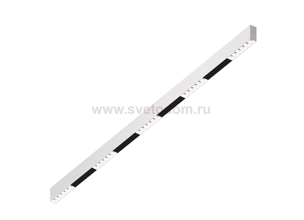 Donolux Led св-к накладной, 30W, 1502х32мм, H71,5мм, 2440Lm, 34°, 3000К, IP20, корпус белый, белые модули, черный декор, блок питания AC/DC 24V в комплекте