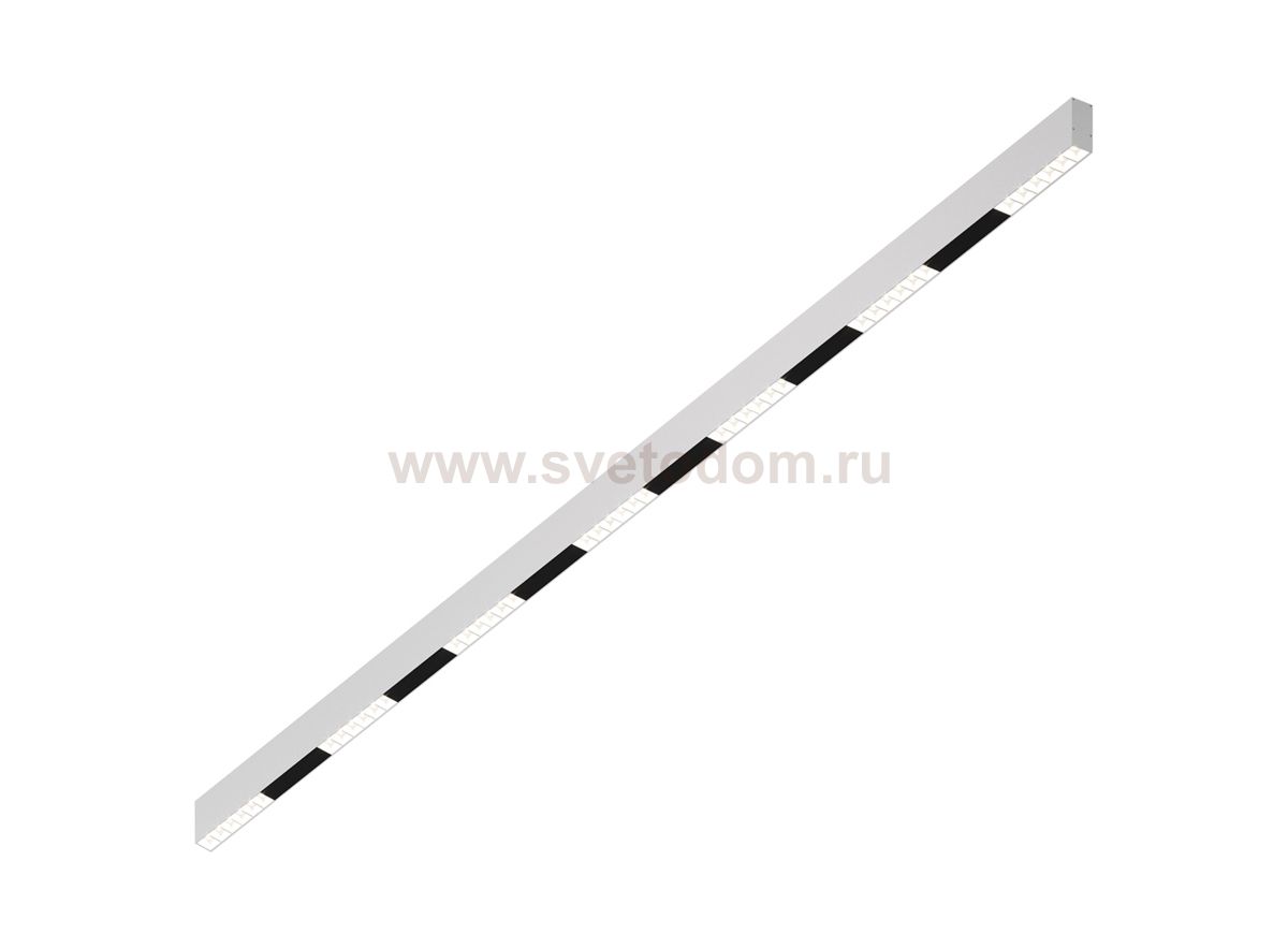 Donolux Led св-к накладной, 42W, 2002х32мм, H71,5мм, 3415Lm, 34°, 3000К, IP20, корпус белый, белые модули, черный декор, блок питания AC/DC 24V в комплекте