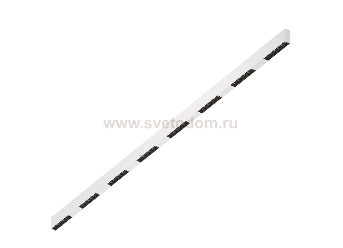 Donolux Led св-к накладной, 48W, 2002х32мм, H71,5мм, 3705Lm, 48°, 3000К, IP20, корпус белый, черные модули, белый декор, блок питания AC/DC 24V в комплекте
