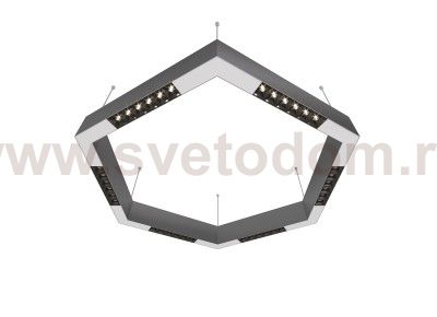 Donolux Led св-к подвесной, 36W, 700х606мм, H71,5мм, 2590Lm, 34°, 3000К, IP20, корпус алюминий, черные модули, белый декор,  блок питания AC/DC 24V в комплекте