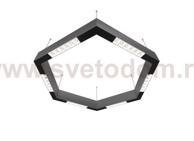 Donolux Led св-к подвесной, 36W, 700х606мм, H71,5мм, 2590Lm, 34°, 3000К, IP20, корпус алюминий, белые модули, черный декор,  блок питания AC/DC 24V в комплекте