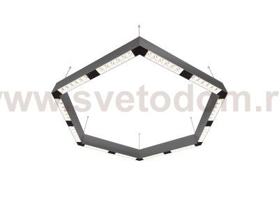 Donolux Led св-к подвесной, 72W, 900х780мм, H71,5мм, 9380Lm, 34°, 3000К, IP20, корпус алюминий, белые модули, черный декор,  блок питания AC/DC 24V в комплекте