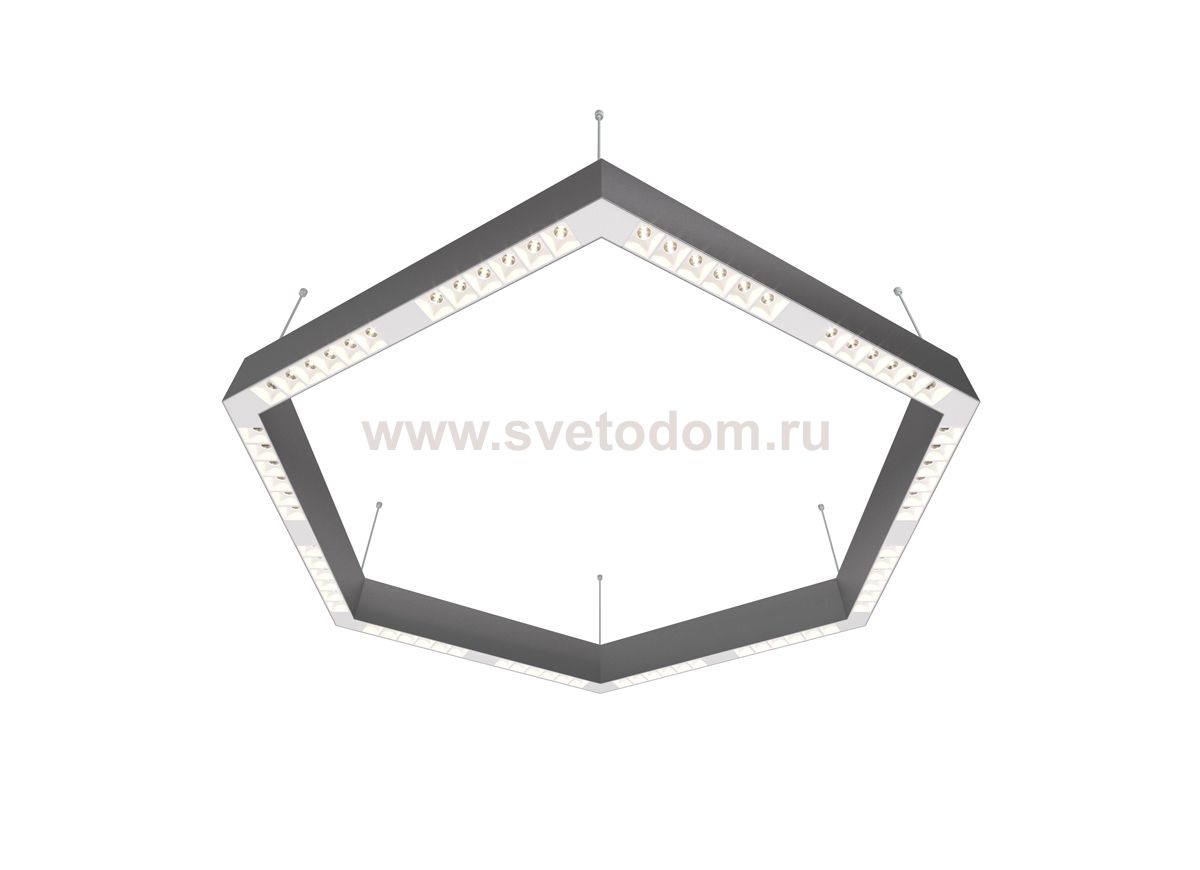 Donolux Led св-к подвесной, 72W, 900х780мм, H71,5мм, 8840Lm, 48°, 3000К, IP20, корпус алюминий, белые модули, белый декор,  блок питания AC/DC 24V в комплекте