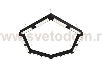 Donolux Led св-к подвесной, 72W, 900х780мм, H71,5мм, 8840Lm, 48°, 3000К, IP20, корпус черный, белые модули, черный декор,  блок питания AC/DC 24V в комплекте