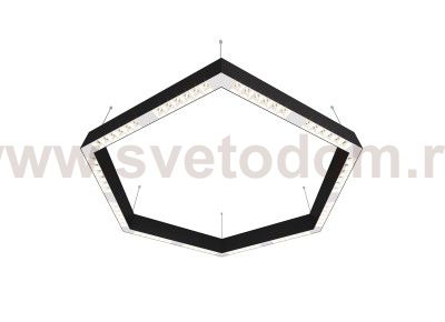 Donolux Led св-к подвесной, 72W, 900х780мм, H71,5мм, 8840Lm, 48°, 3000К, IP20, корпус черный, белые модули, белый декор,  блок питания AC/DC 24V в комплекте