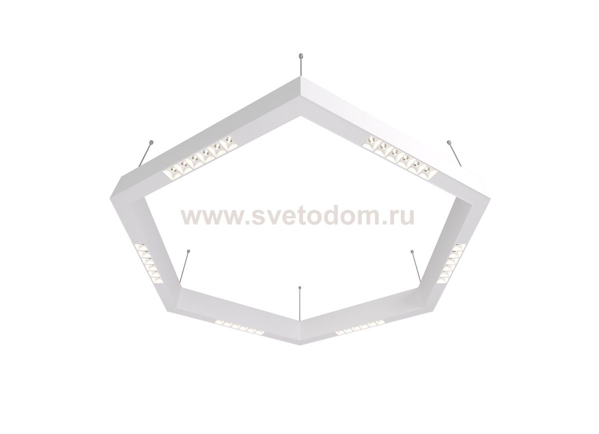 Donolux Led св-к подвесной, 36W, 900х780мм, H71,5мм, 2200Lm, 34°, 3000К, IP20, корпус белый, белые модули, белый декор,  блок питания AC/DC 24V в комплекте