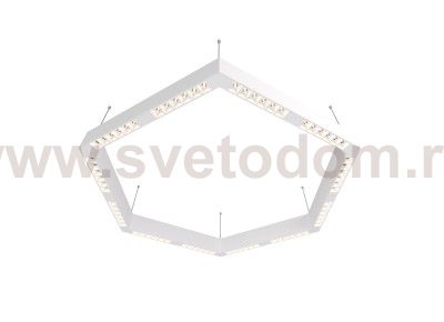 Donolux Led св-к подвесной, 72W, 900х780мм, H71,5мм, 9380Lm, 34°, 3000К, IP20, корпус белый, белые модули, белый декор,  блок питания AC/DC 24V в комплекте