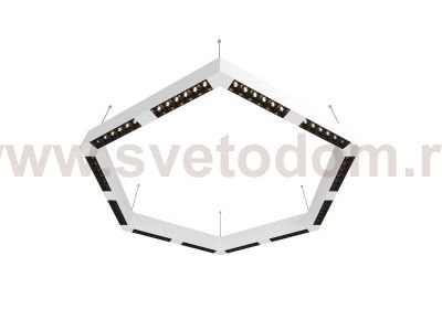 Donolux Led св-к подвесной, 72W, 900х780мм, H71,5мм, 8840Lm, 48°, 3000К, IP20, корпус белый, черные модули, белый декор,  блок питания AC/DC 24V в комплекте