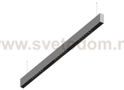 Donolux Led св-к подвесной, 18W, 1002х32мм, H71,5мм, 1310Lm, 34°, 3000К, IP20, корпус алюминий, черные модули, черный декор, блок питания AC/DC 24V в комплекте