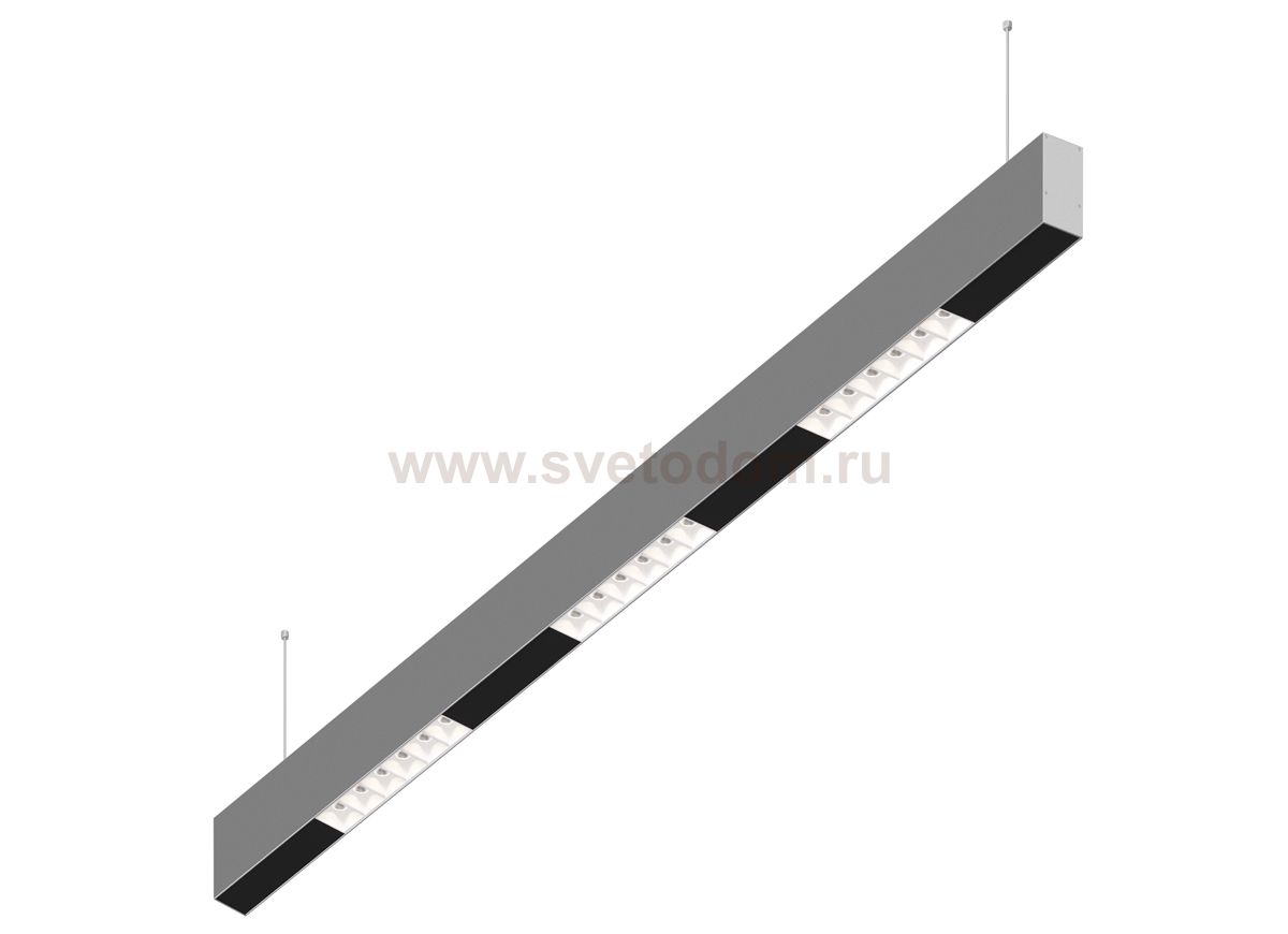 Donolux Led св-к подвесной, 18W, 1002х32мм, H71,5мм, 1310Lm, 34°, 3000К, IP20, корпус алюминий, белые модули, черный декор, блок питания AC/DC 24V в комплекте