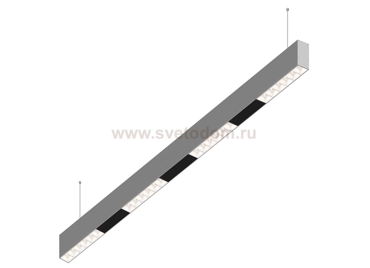 Donolux Led св-к подвесной, 24W, 1002х32мм, H71,5мм, 1850Lm, 48°, 3000К, IP20, корпус алюминий, белые модули, черный декор, блок питания AC/DC 24V в комплекте
