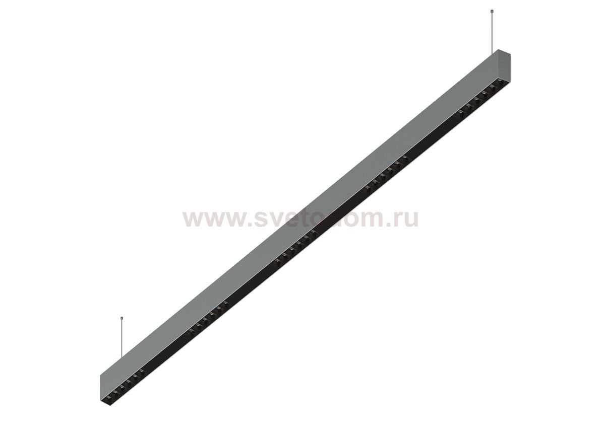 Donolux Led св-к подвесной, 30W, 1502х32мм, H71,5мм, 2440Lm, 34°, 3000К, IP20, корпус алюминий, черные модули, черный декор, блок питания AC/DC 24V в комплекте