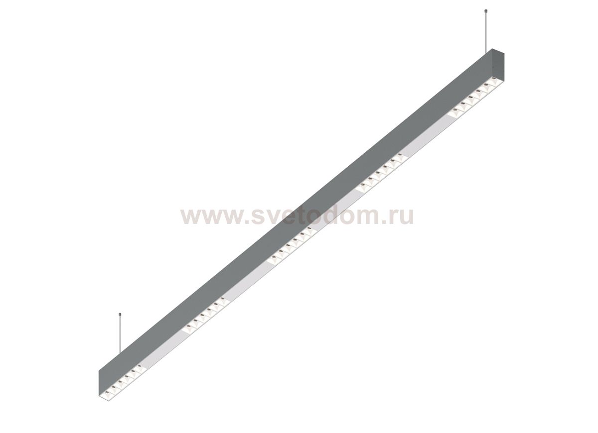 Donolux Led св-к подвесной, 30W, 1502х32мм, H71,5мм, 2315Lm, 48°, 3000К, IP20, корпус алюминий, белые модули, белый декор, блок питания AC/DC 24V в комплекте