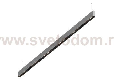 Donolux Led св-к подвесной, 36W, 1502х32мм, H71,5мм, 2925Lm, 34°, 3000К, IP20, корпус алюминий, черные модули, черный декор, блок питания AC/DC 24V в комплекте