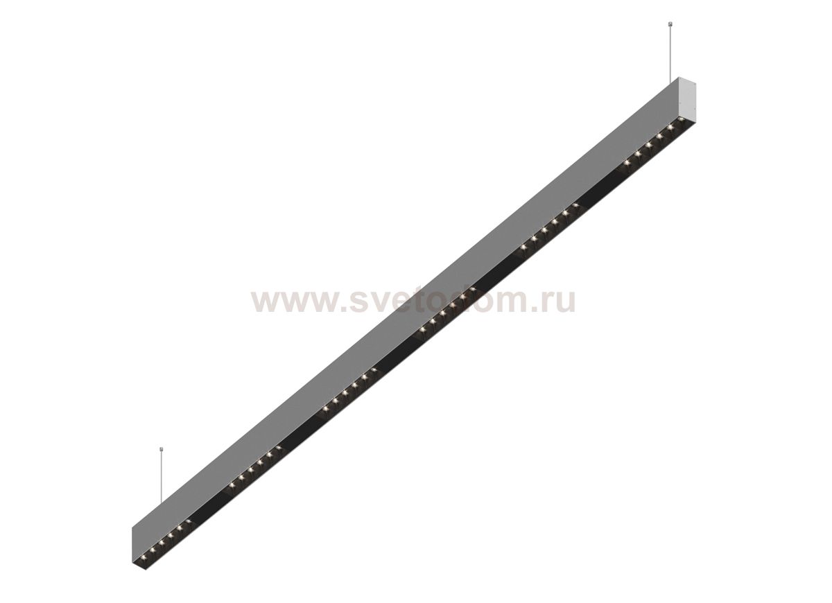 Donolux Led св-к подвесной, 36W, 1502х32мм, H71,5мм, 2775Lm, 48°, 3000К, IP20, корпус алюминий, черные модули, черный декор, блок питания AC/DC 24V в комплекте