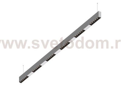 Donolux Led св-к подвесной, 36W, 1502х32мм, H71,5мм, 2775Lm, 48°, 3000К, IP20, корпус алюминий, черные модули, белый декор, блок питания AC/DC 24V в комплекте
