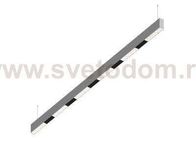 Donolux Led св-к подвесной, 36W, 1502х32мм, H71,5мм, 2775Lm, 48°, 3000К, IP20, корпус алюминий, белые модули, черный декор, блок питания AC/DC 24V в комплекте