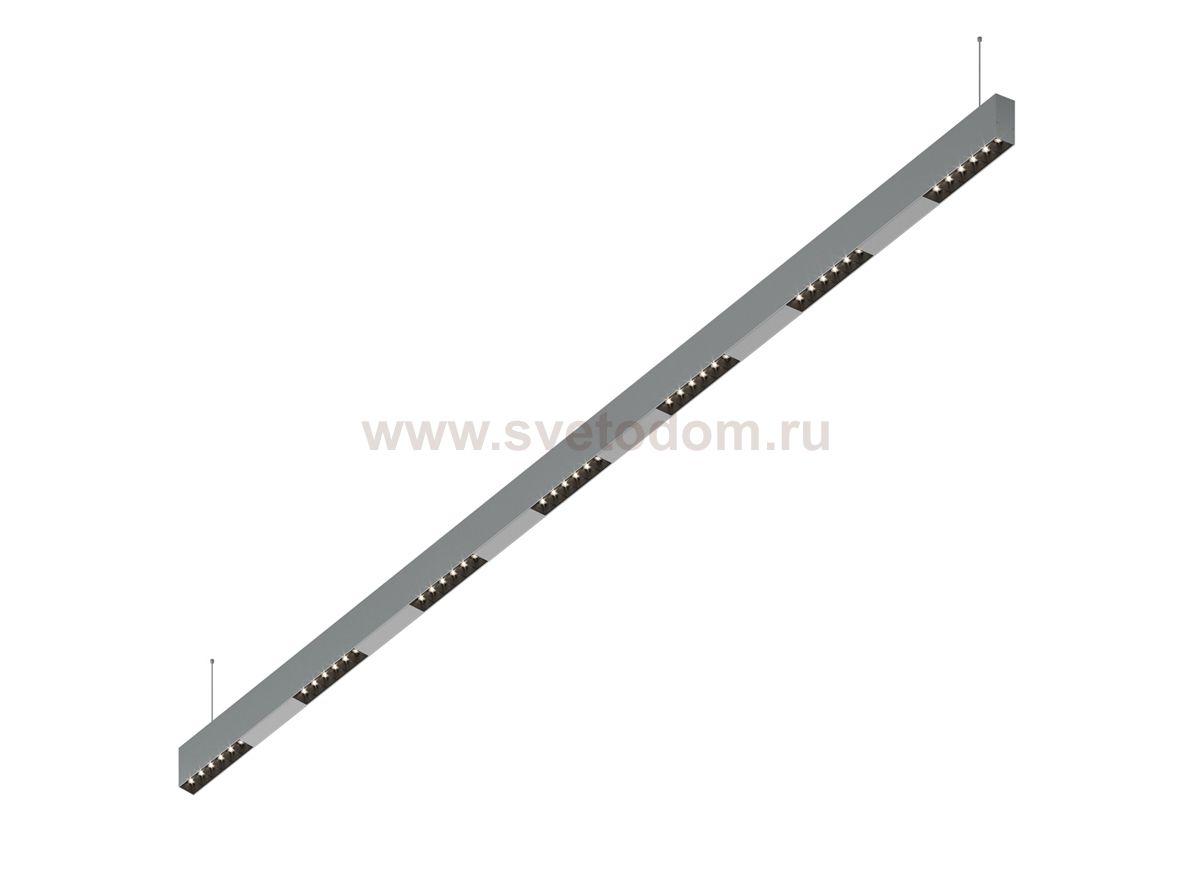 Donolux Led св-к подвесной, 42W, 2002х32мм, H71,5мм, 3415Lm, 34°, 3000К, IP20, корпус алюминий, черные модули, белый декор, блок питания AC/DC 24V в комплекте