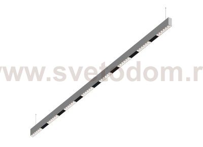 Donolux Led св-к подвесной, 48W, 2002х32мм, H71,5мм, 3900Lm, 34°, 3000К, IP20, корпус алюминий, белые модули, черный декор, блок питания AC/DC 24V в комплекте