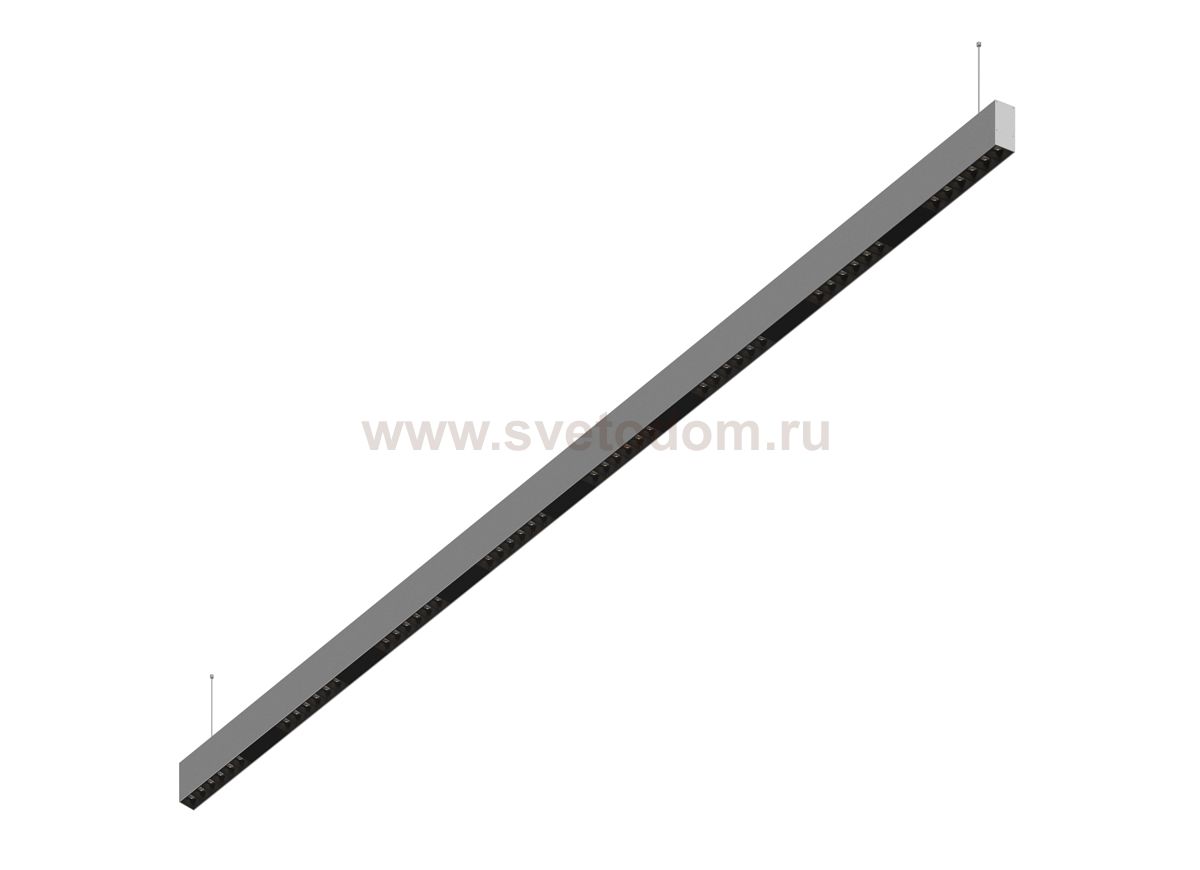 Donolux Led св-к подвесной, 48W, 2002х32мм, H71,5мм, 3705Lm, 48°, 3000К, IP20, корпус алюминий, черные модули, черный декор, блок питания AC/DC 24V в комплекте