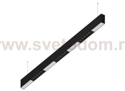 Donolux Led св-к подвесной, 18W, 1002х32мм, H71,5мм, 1310Lm, 34°, 3000К, IP20, корпус черный, черные модули, белый декор, блок питания AC/DC 24V в комплекте
