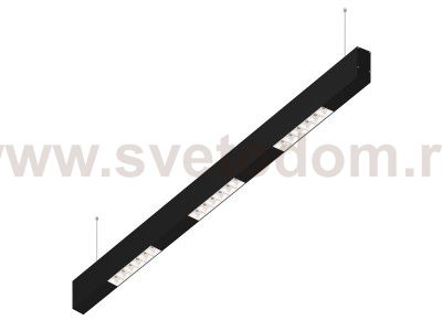 Donolux Led св-к подвесной, 18W, 1002х32мм, H71,5мм, 1310Lm, 34°, 3000К, IP20, корпус черный, белые модули, черный декор, блок питания AC/DC 24V в комплекте