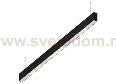 Donolux Led св-к подвесной, 18W, 1002х32мм, H71,5мм, 1310Lm, 34°, 3000К, IP20, корпус черный, белые модули, белый декор, блок питания AC/DC 24V в комплекте