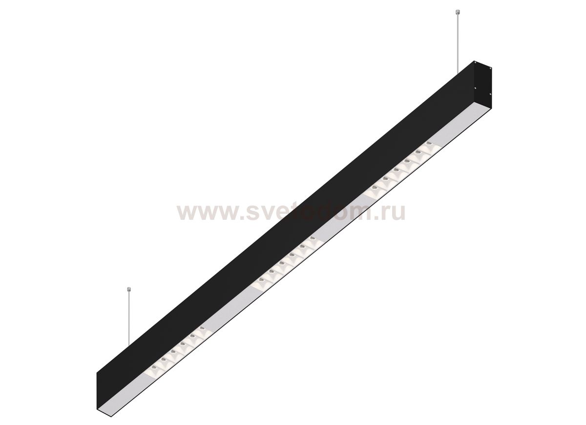 Donolux Led св-к подвесной, 18W, 1002х32мм, H71,5мм, 1245Lm, 48°, 3000К, IP20, корпус черный, белые модули, белый декор, блок питания AC/DC 24V в комплекте