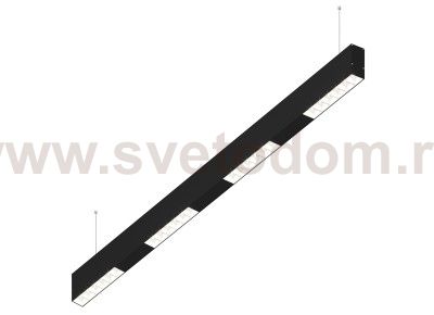 Donolux Led св-к подвесной, 24W, 1002х32мм, H71,5мм, 1950Lm, 34°, 3000К, IP20, корпус черный, белые модули, черный декор, блок питания AC/DC 24V в комплекте