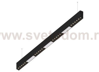 Donolux Led св-к подвесной, 24W, 1002х32мм, H71,5мм, 1850Lm, 48°, 3000К, IP20, корпус черный, черные модули, белый декор, блок питания AC/DC 24V в комплекте