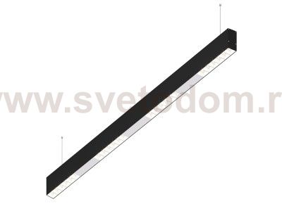 Donolux Led св-к подвесной, 24W, 1002х32мм, H71,5мм, 1850Lm, 48°, 3000К, IP20, корпус черный, белые модули, белый декор, блок питания AC/DC 24V в комплекте