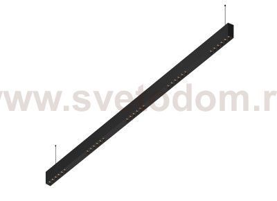 Donolux Led св-к подвесной, 30W, 1502х32мм, H71,5мм, 2315Lm, 48°, 3000К, IP20, корпус черный, черные модули, черный декор, блок питания AC/DC 24V в комплекте