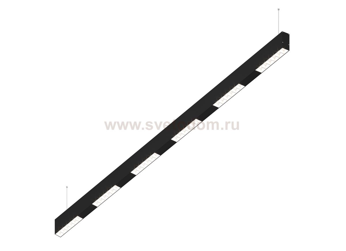 Donolux Led св-к подвесной, 36W, 1502х32мм, H71,5мм, 2925Lm, 34°, 3000К, IP20, корпус черный, белые модули, черный декор, блок питания AC/DC 24V в комплекте