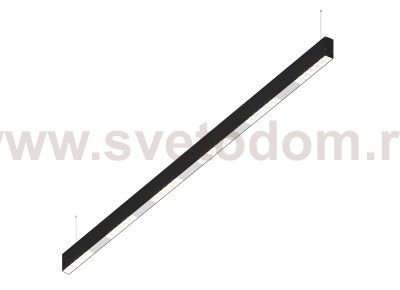 Donolux Led св-к подвесной, 36W, 1502х32мм, H71,5мм, 2925Lm, 34°, 3000К, IP20, корпус черный, белые модули, белый декор, блок питания AC/DC 24V в комплекте