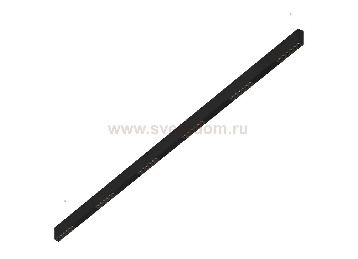 Donolux Led св-к подвесной, 36W, 2002х32мм, H71,5мм, 2620Lm, 34°, 3000К, IP20, корпус черный, черные модули, черный декор, блок питания AC/DC 24V в комплекте