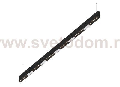 Donolux Led св-к подвесной, 36W, 1502х32мм, H71,5мм, 2775Lm, 48°, 3000К, IP20, корпус черный, черные модули, белый декор, блок питания AC/DC 24V в комплекте
