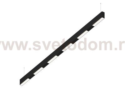 Donolux Led св-к подвесной, 36W, 1502х32мм, H71,5мм, 2775Lm, 48°, 3000К, IP20, корпус черный, белые модули, черный декор, блок питания AC/DC 24V в комплекте