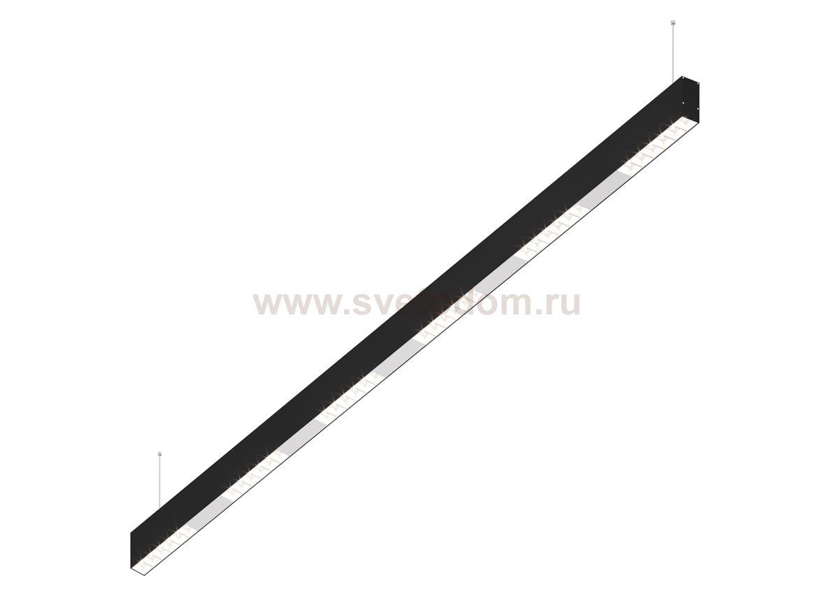 Donolux Led св-к подвесной, 36W, 1502х32мм, H71,5мм, 2775Lm, 48°, 3000К, IP20, корпус черный, белые модули, белый декор, блок питания AC/DC 24V в комплекте