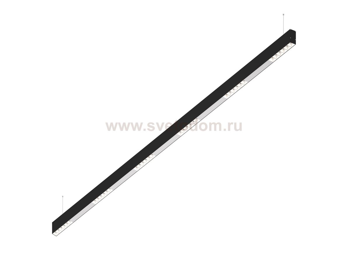 Donolux Led св-к подвесной, 36W, 2002х32мм, H71,5мм, 2490Lm, 48°, 3000К, IP20, корпус черный, белые модули, белый декор, блок питания AC/DC 24V в комплекте