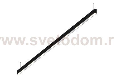 Donolux Led св-к подвесной, 42W, 2002х32мм, H71,5мм, 3415Lm, 34°, 3000К, IP20, корпус черный, белые модули, белый декор, блок питания AC/DC 24V в комплекте