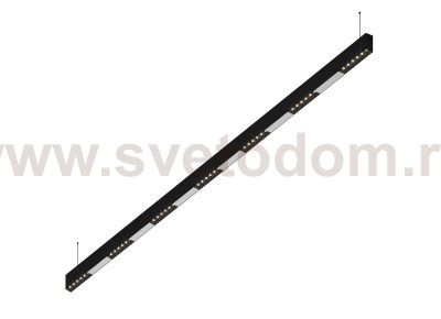 Donolux Led св-к подвесной, 42W, 2002х32мм, H71,5мм, 3240Lm, 48°, 3000К, IP20, корпус черный, черные модули, белый декор, блок питания AC/DC 24V в комплекте